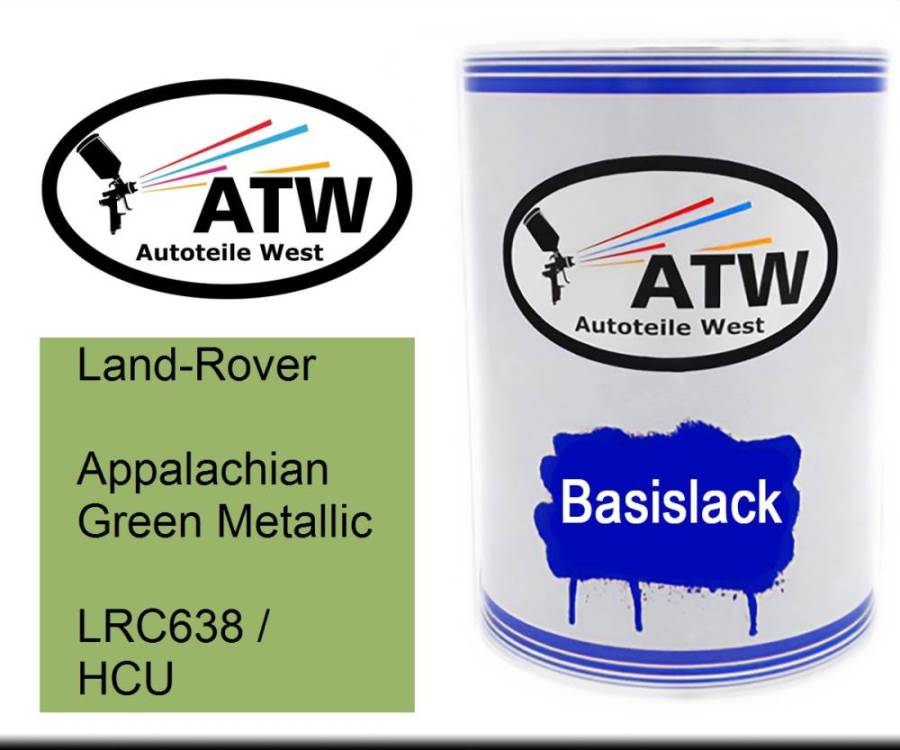 Land-Rover, Appalachian Green Metallic, LRC638 / HCU: 500ml Lackdose, von ATW Autoteile West.